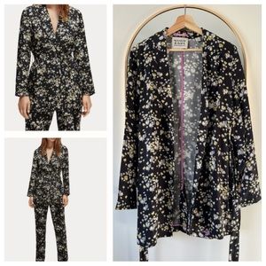 Scotch & Soda Set | Floral Belted Blazer + Nina Floral Print Tapered Pants